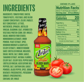 Zing Zang Original bottle close-up with authentic ingredients
