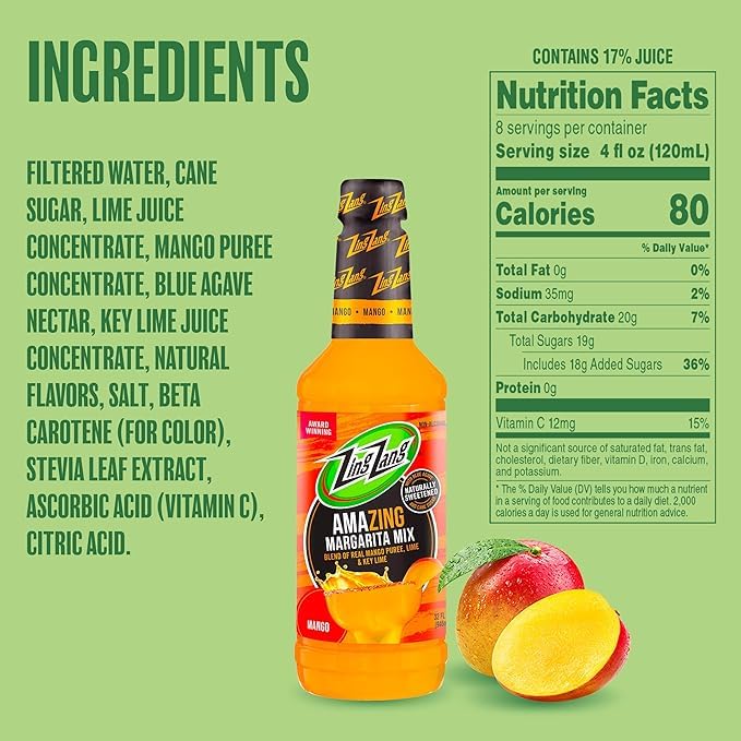 Zing Zang Strawberry Daiquiri mix bottle highlights bright fruit notes