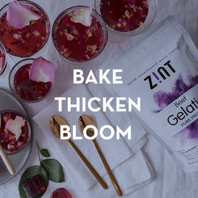 Zint Beef Gelatin in baking and stews improves texture and body.
