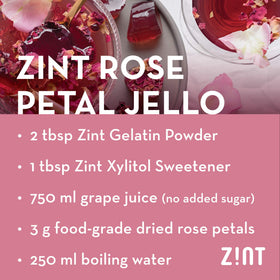 Zint Beef Gelatin being poured into liquid for desserts and sauces.