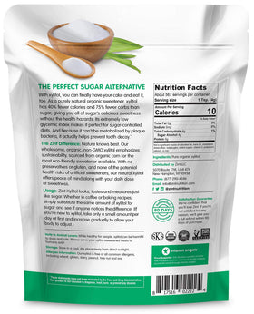 Zint Organic Xylitol cooking uses suggests versatile substitution in baking and beverages.