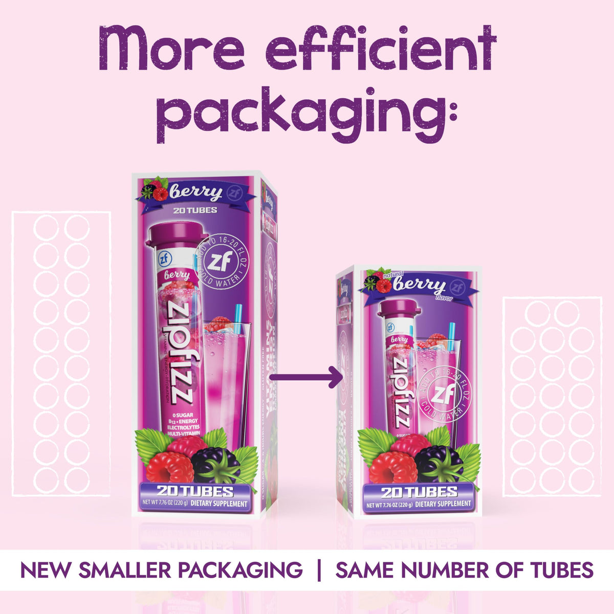 Zipfizz berry flavor powder mixed in water delivers a refreshing energy boost
