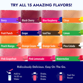 Zipfizz bottle with ice demonstrates on-the-go hydration ready to mix