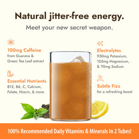 Zipfizz powder tub highlights sugar-free formula and vitamin content