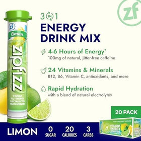 Zipfizz electrolyte blend with potassium and magnesium supports post-activity hydration.