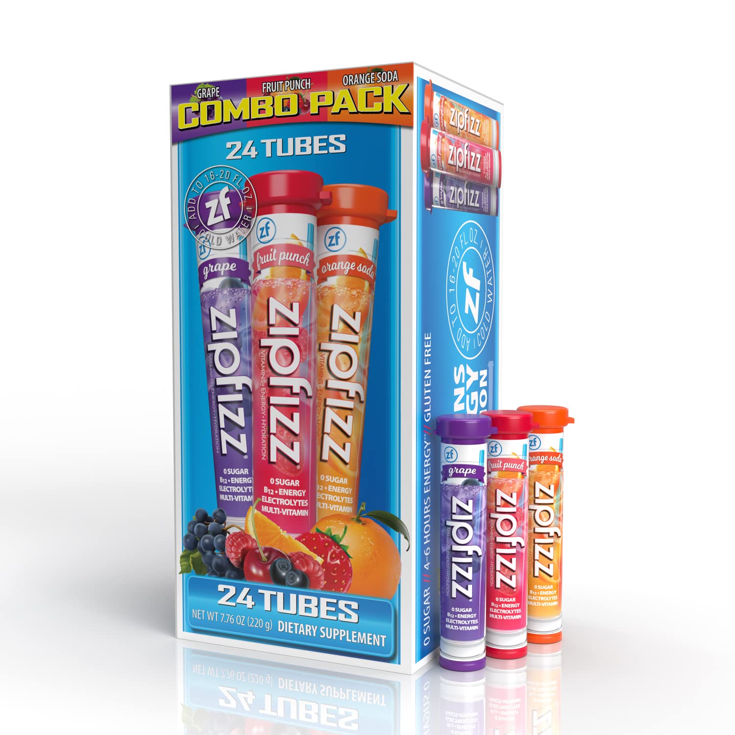 Zipfizz energy powder tubes shown for convenient on-the-go hydration
