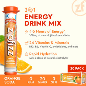 Zipfizz energy powder tubes in orange flavor