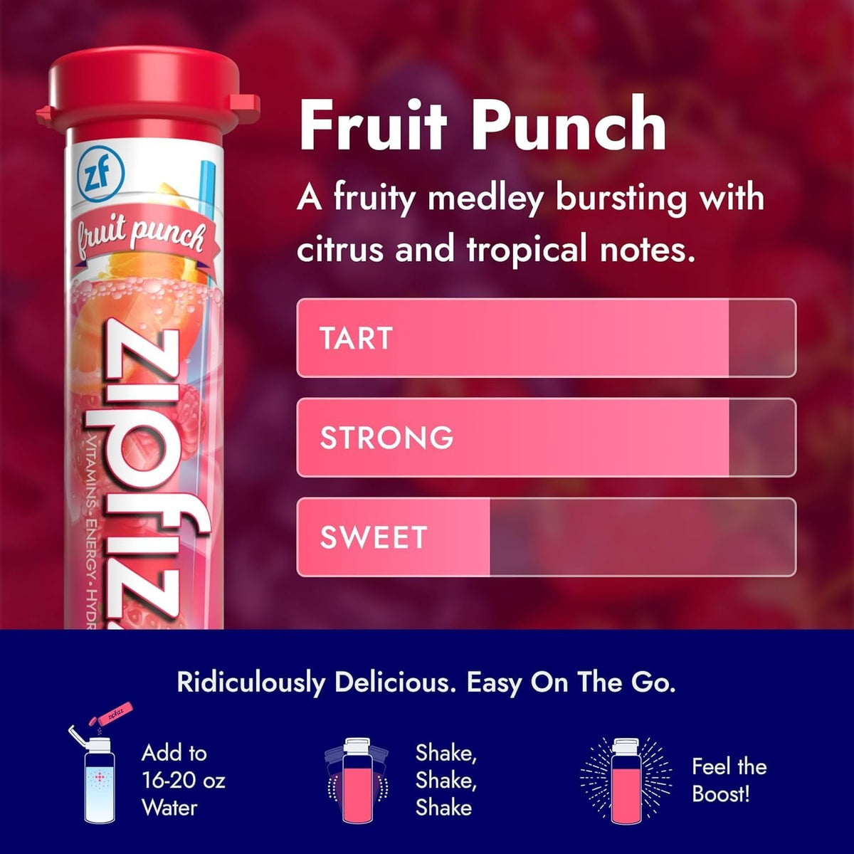 Pour Zipfizz into a bottle for pre-workout energy.