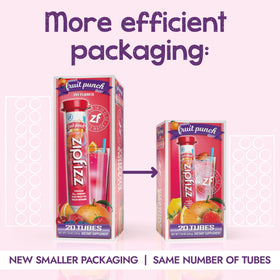 Zipfizz powder dissolving in water for quick, sugar-free energy.