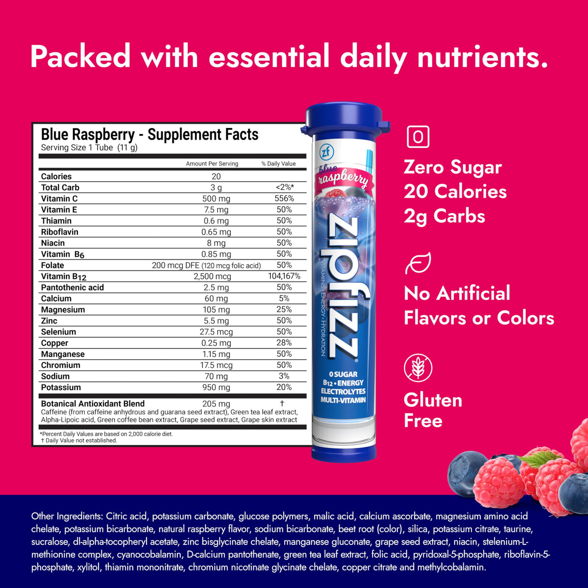 Zipfizz glass of water with powder for quick hydration during activity.