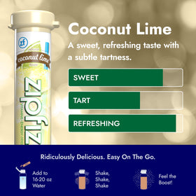 Zipfizz on-the-go usage illustrates post-workout hydration and energy.