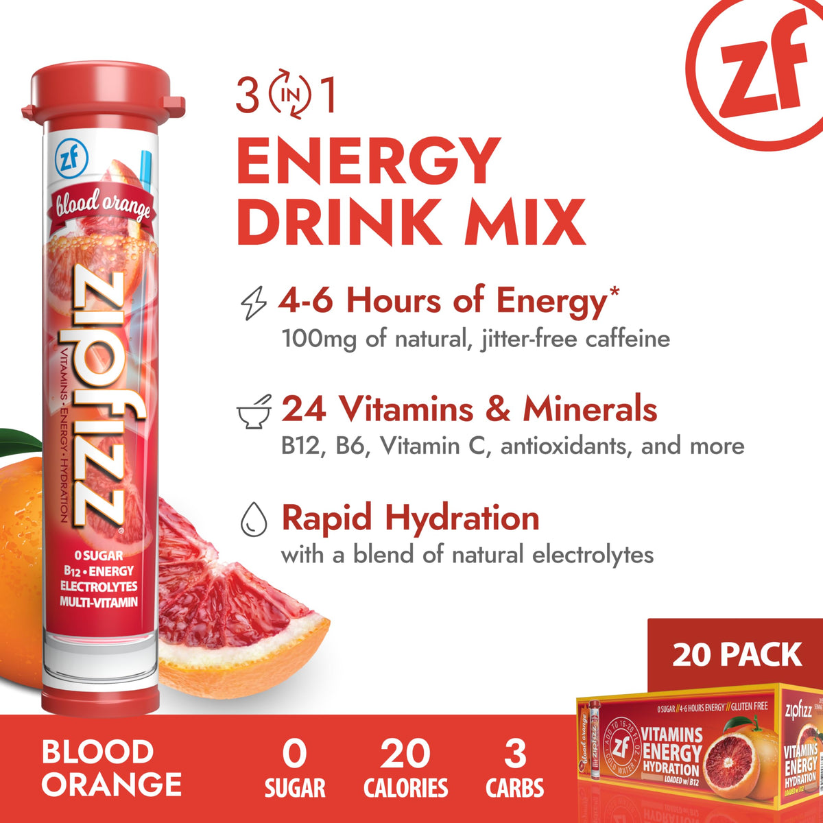 Zipfizz pour into water for a refreshing, on-the-go hydration boost.