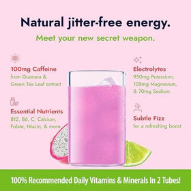 Zipfizz powder dissolving in water for quick hydration.