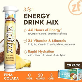 Zipfizz spoon-dispensing powder ready for workouts