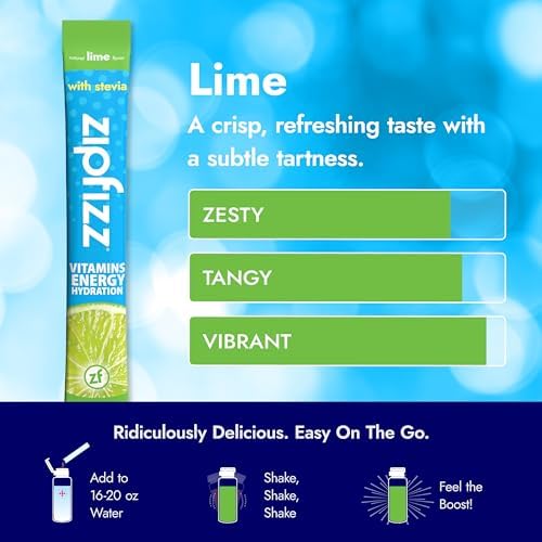 Zipfizz Lime on-the-go pack in pocket for portable energy.