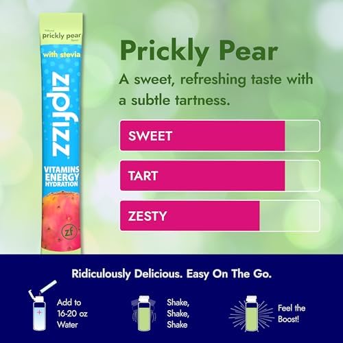 Zipfizz Prickly Pear sachets in a gym bag for workouts.