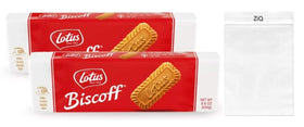 ZiQ Lotus Biscoff cookies in a two-pack, pantry-friendly snack.