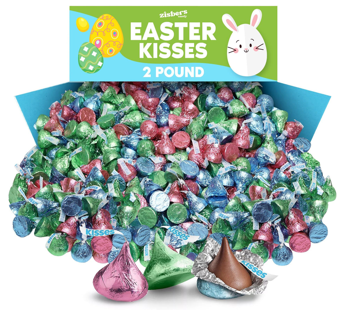 Zisbers bulk Easter Kisses milk chocolate packaging preserves freshness for gatherings