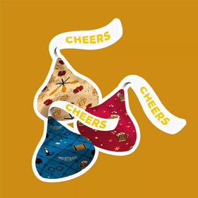 Zisbers Butterbeer Kisses' gold-hued exterior shines at celebrations.