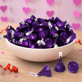 Zisbers 2 lb bag of dark chocolate kisses, great for treat bags and displays.