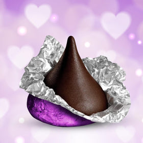 Zisbers purple-foil wrapped chocolate kisses ideal for Halloween decor.