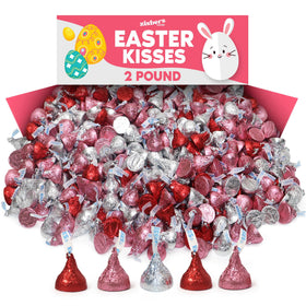 Zisbers Valentines Kisses bulk milk chocolate with individually wrapped pieces for easy sharing.