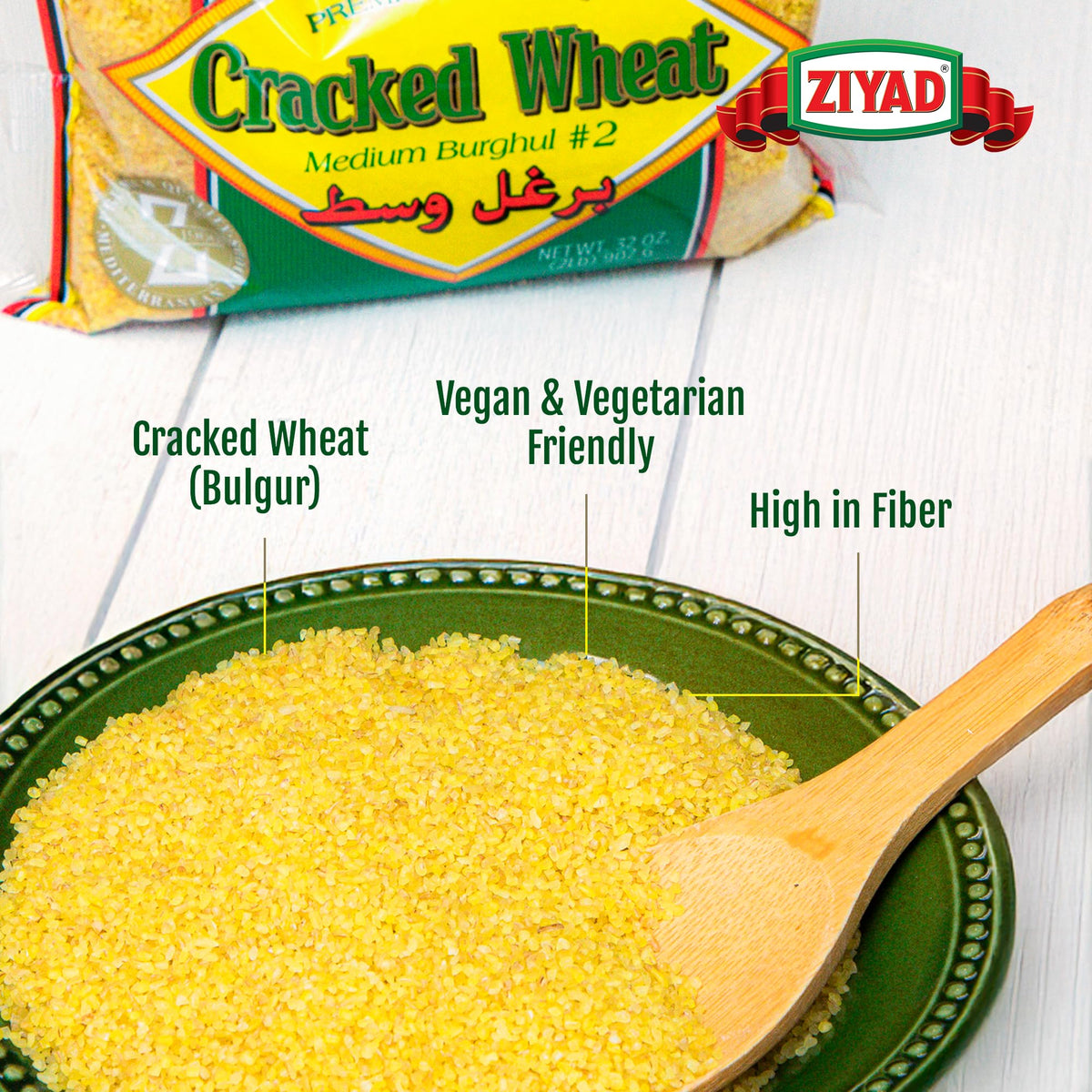 Ziyad Cracked Bulgur No. 2 simmers in a pot for quick cooking.