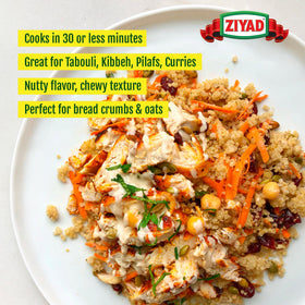 Ziyad Cracked Bulgur No. 2 ready bowl with nutty, chewy texture.