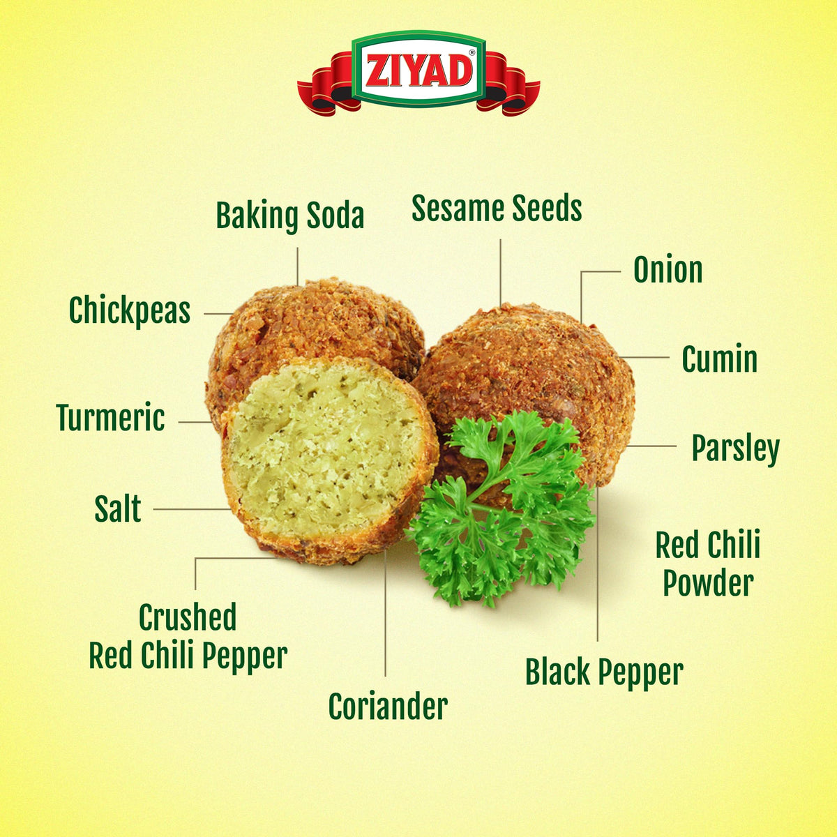 Ziyad Falafel Dry Mix ground chickpeas shown, offering a protein-rich vegetarian base.