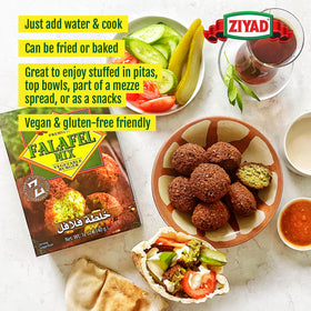 Ziyad Falafel Dry Mix minced onion and garlic visible, adding savory depth.