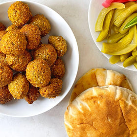 Ziyad Falafel Dry Mix pan-frying scene highlights quick, flavorful weeknight dinners.