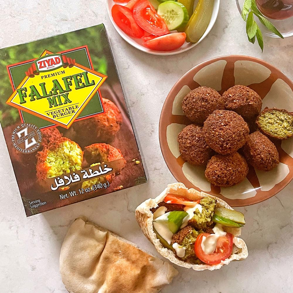 Ziyad Falafel Dry Mix portion scoop suggests quick prep for patties.