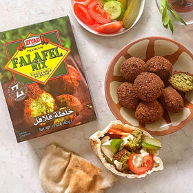 Ziyad Falafel Dry Mix portion scoop suggests quick prep for patties.