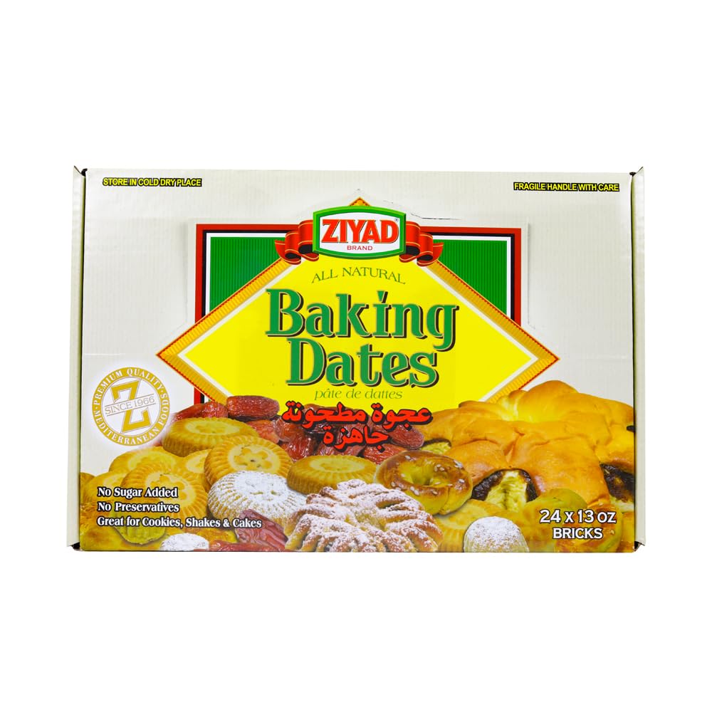 Ziyad Pure Date Paste on a cake or dessert as a rich topping.