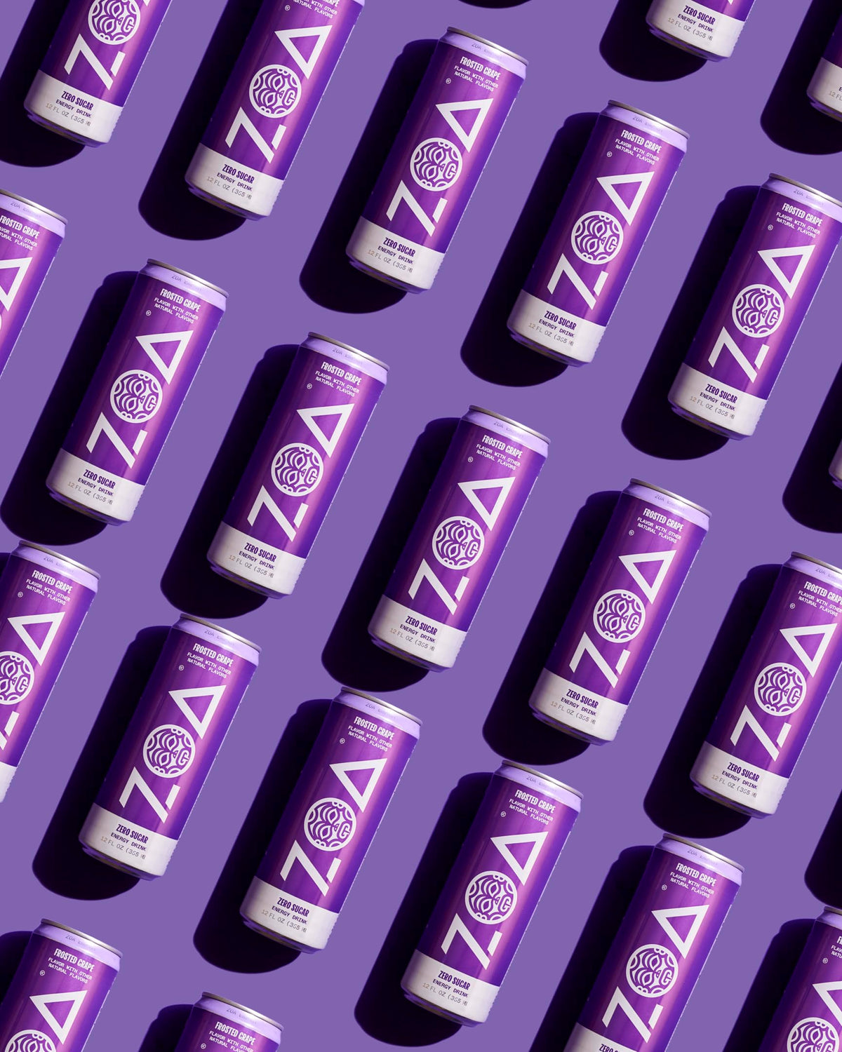 ZOA bottle with pouring can illustrate amino acids and steady lift.