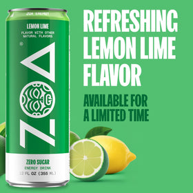 ZOA Energy Lemon Lime on an office desk ready for a focused boost