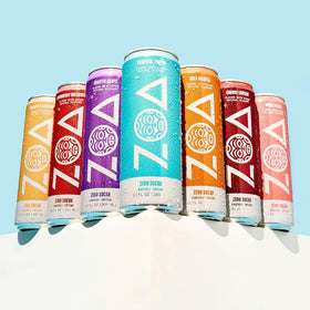 ZOA on-the-go refreshing energy drink for travel or commutes.