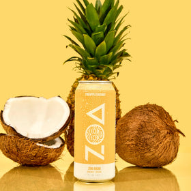 ZOA Pineapple Coconut 12-pack can display lifestyle convenience for busy days.