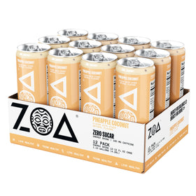 ZOA Pineapple Coconut gluten-free and keto-friendly symbol on label