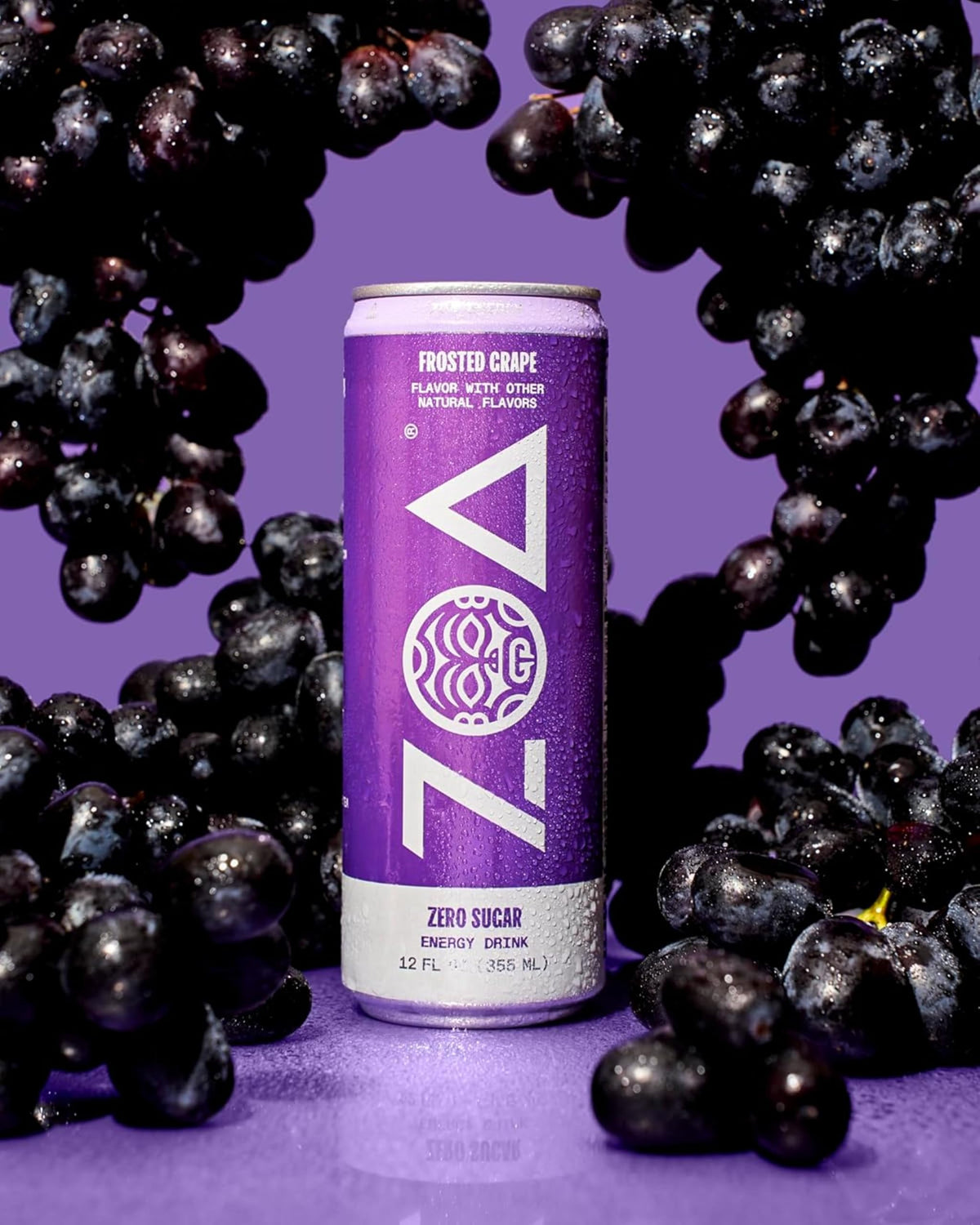 ZOA being poured into a glass for a refreshing, sugar-free energy moment.