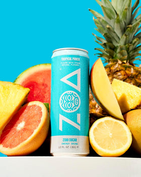 ZOA vitamin C and B-vitamins panel highlighting daily nutritional support.