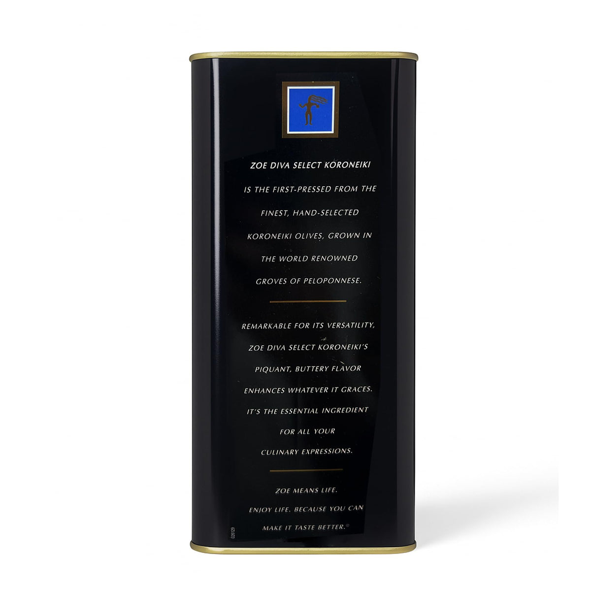 ZOE Diva Select Greek origin label indicating authentic production