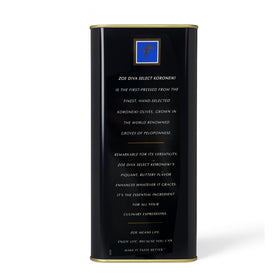 ZOE Diva Select Greek origin label indicating authentic production