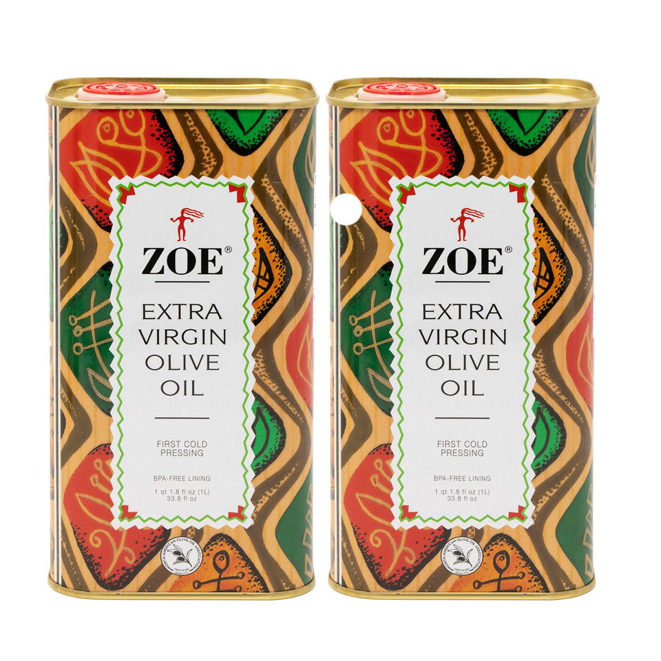 ZOE extra virgin olive oil bottle close-up, premium flavor for dressings and cooking.