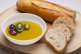 Flatbread drizzled with ZOE EVOO during cooking for subtle richness