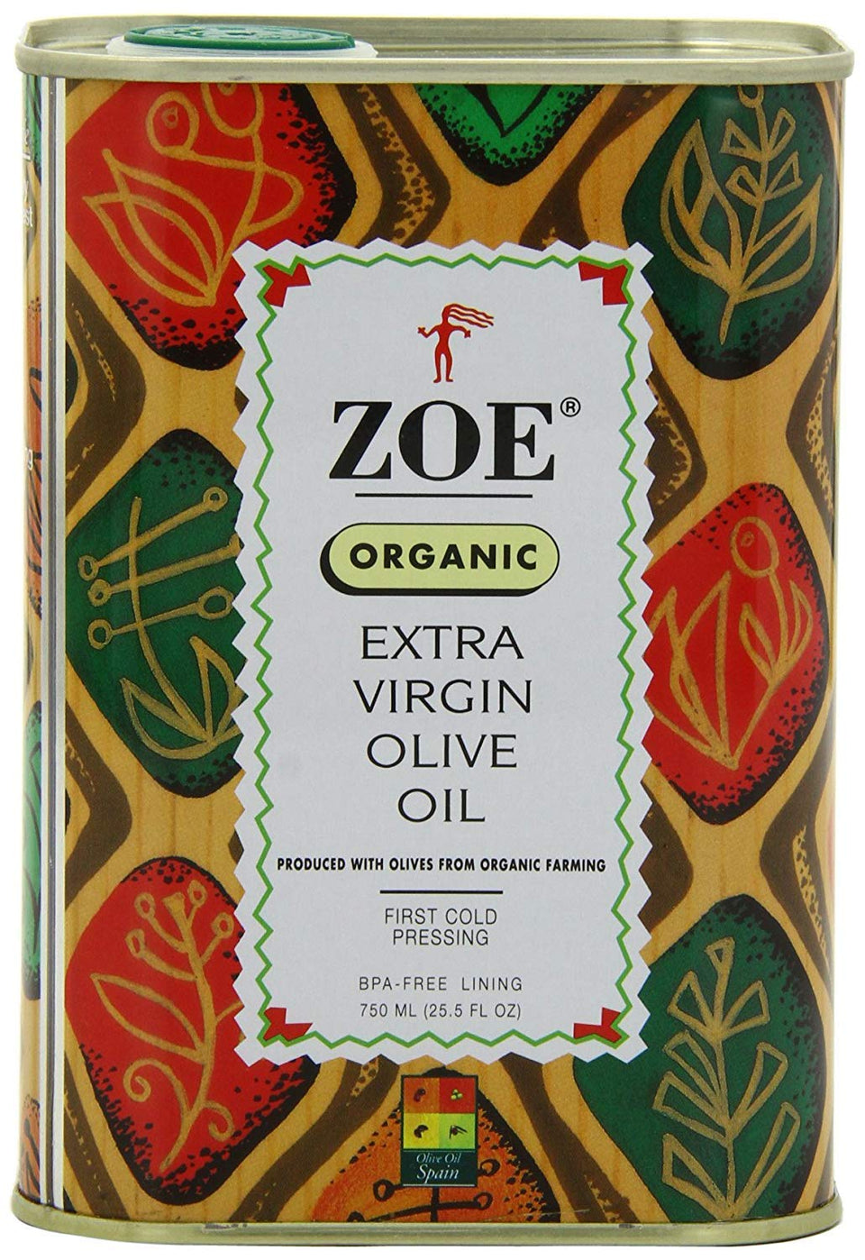 ZOE Organic Extra Virgin Olive Oil bottle close-up highlighting aromatic bouquet