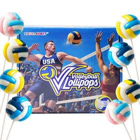 Zofia Sweet 24ct spike volleyball lollipops pack for team celebrations and party favors