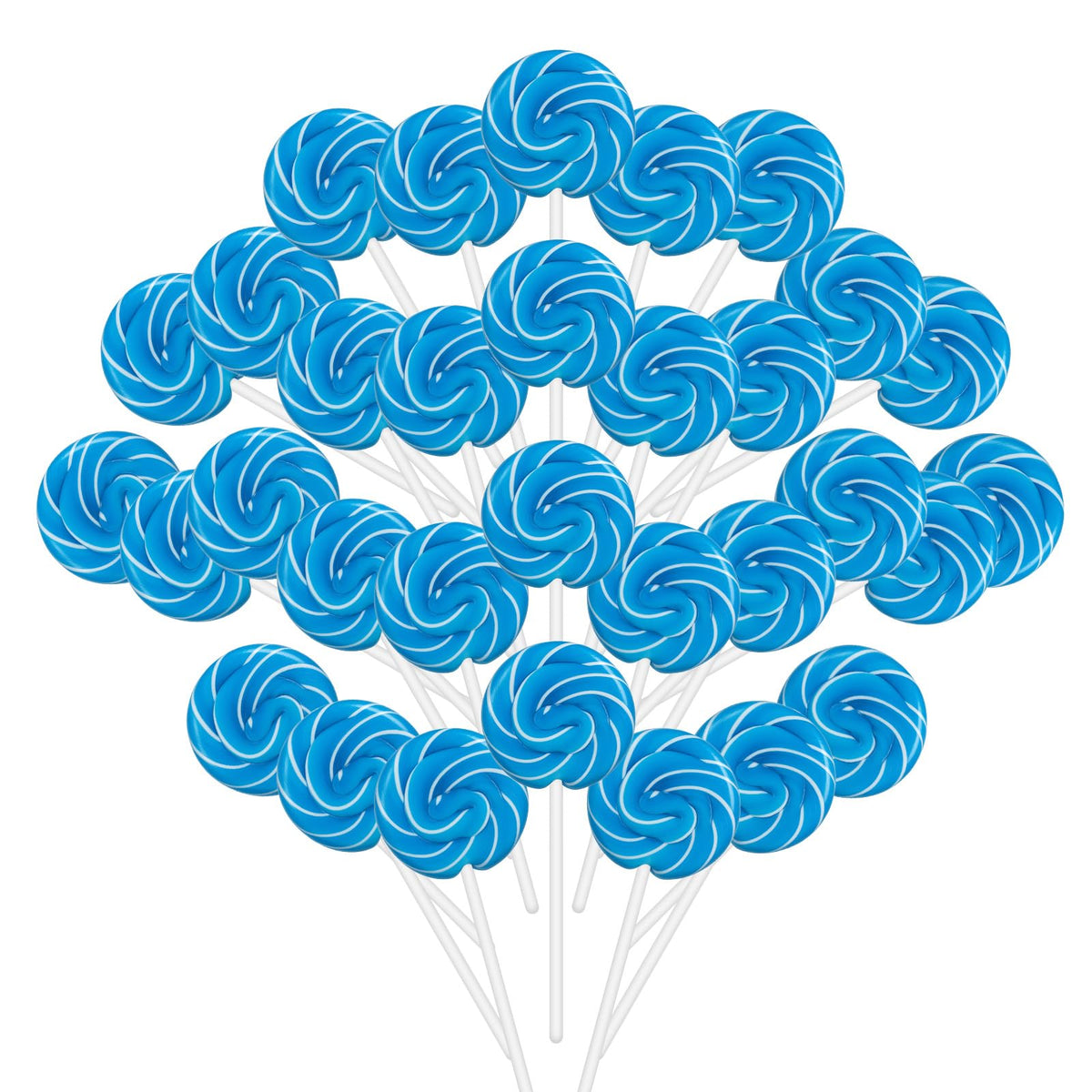 Zofia Sweet 32-count blue blueberry swirl lollipops for party display