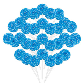 Zofia Sweet 32-count blue blueberry swirl lollipops for party display