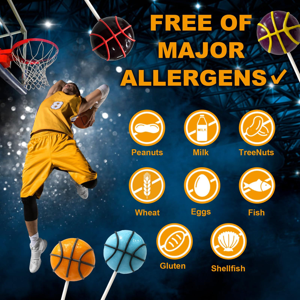 ZOFIA SWEET basketball-themed candies ideal for game-day treats and giveaways